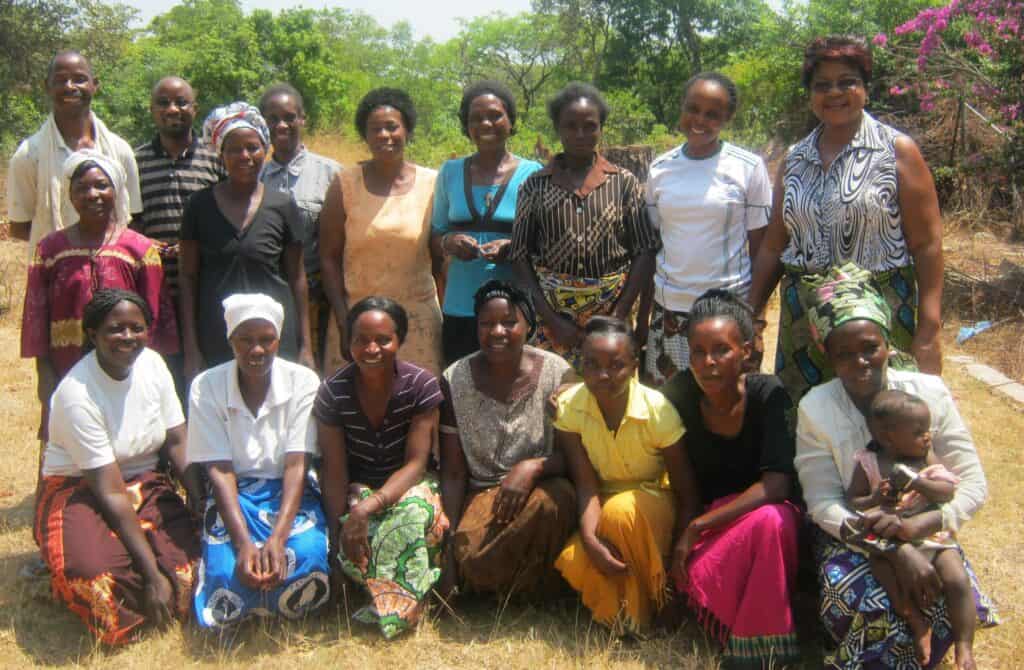 A photo showing a group of foster parents from Lubushi Orphans, one of our partners