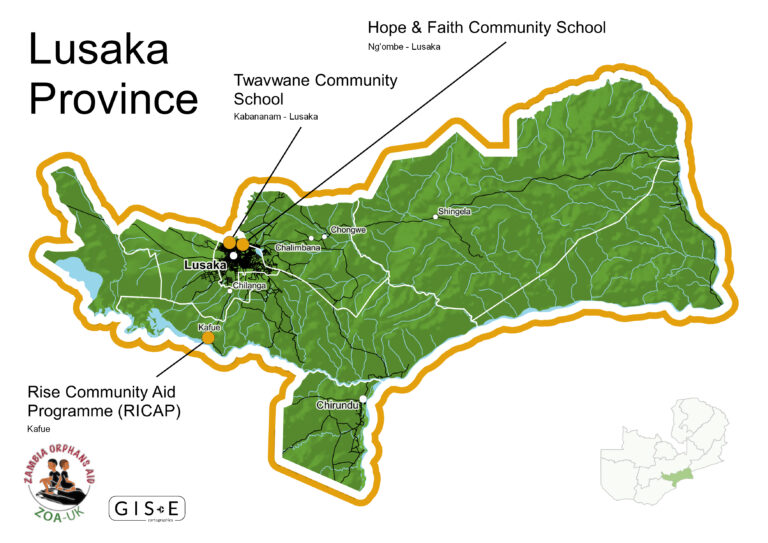 Map of Lusaka Province